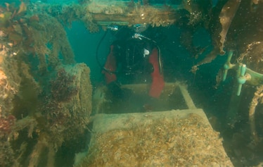 a diver on the HMS Terror