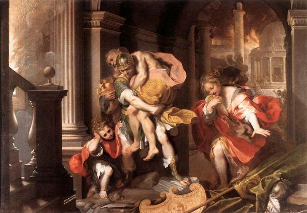 Aeneas’ Flight from Troy by Federico Barocci. (Public domain)