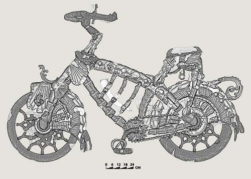 Reconstruction of Medieval Knight’s steel bike