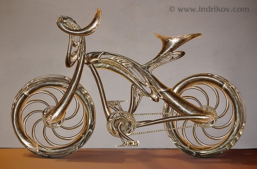 Beautiful Medieval Knight’s steel bike