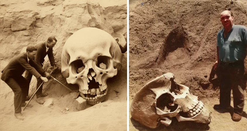 Journey to the Past: Archaeologists Unearth Enigmatic Giant Skull