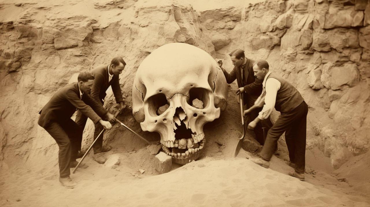 Journey to the Past: Archaeologists Unearth Enigmatic Giant Skull