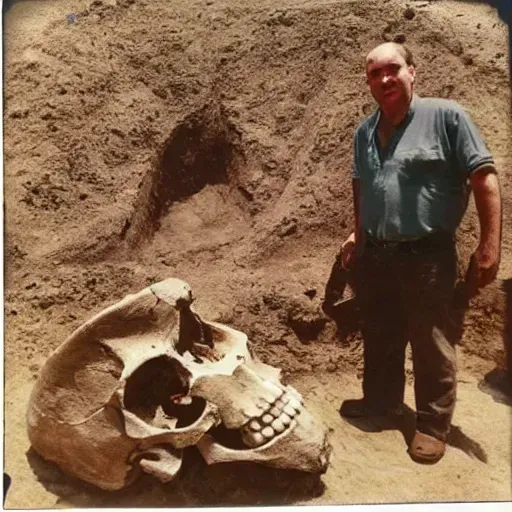 Journey to the Past: Archaeologists Unearth Enigmatic Giant Skull