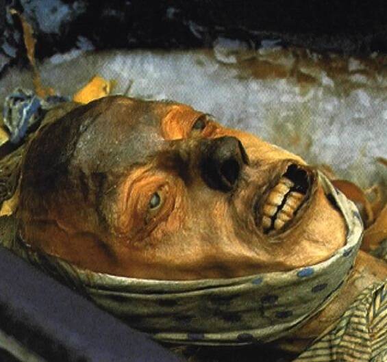 The preserved body of John Torrington, one of the Franklin expedition mummies left behind after the crew was lost in the Canadian Arctic in 1845.