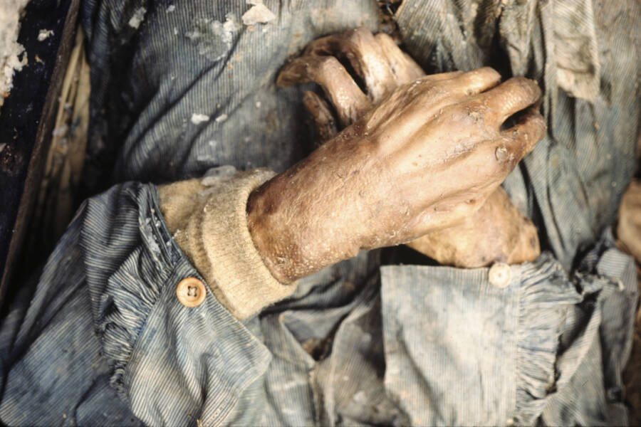 The preserved body of John Torrington, one of the Franklin expedition mummies left behind after the crew was lost in the Canadian Arctic in 1845.