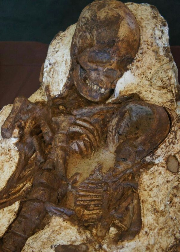 Taiwan finds 4,800-year-old fossil of mother cradling baby